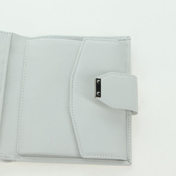 LOEWE Wallet Suede Light Blue Silver Auth BA12283V