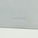 LOEWE Wallet Suede Light Blue Silver Auth BA12283V-20