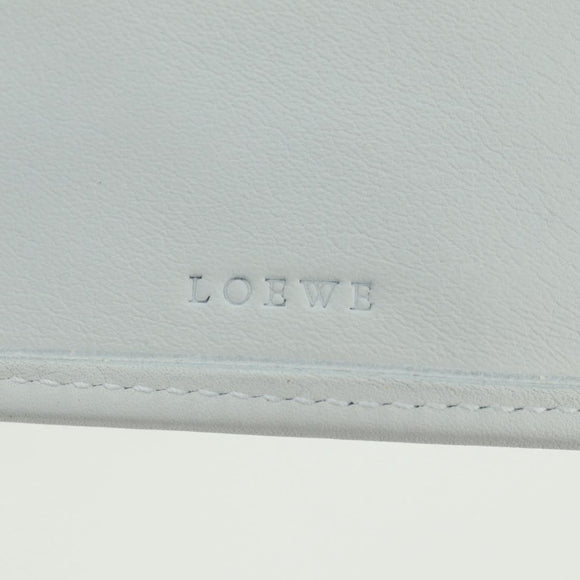 LOEWE Wallet Suede Light Blue Silver Auth BA12283V