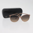 CHANEL COCO Mark Sunglasses plastic Beige CC Auth BA12285-13
