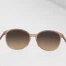 CHANEL COCO Mark Sunglasses plastic Beige CC Auth BA12285-3