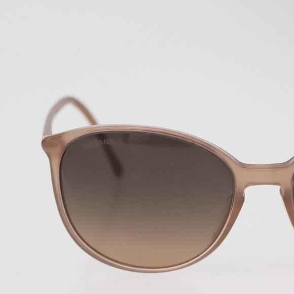 CHANEL COCO Mark Sunglasses plastic Beige CC Auth BA12285
