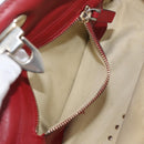 VALENTINO Rock Studs Hand Bag Leather 2way Red Gold Auth BA12287-24