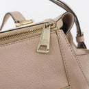 Chloe Hand Bag Leather 2way Beige Gold Auth BA12288A-19