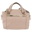 Chloe Hand Bag Leather 2way Beige Gold Auth BA12288A-13