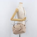 Chloe Hand Bag Leather 2way Beige Gold Auth BA12288A-24
