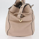 Chloe Hand Bag Leather 2way Beige Gold Auth BA12288A-4