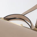 Chloe Hand Bag Leather 2way Beige Gold Auth BA12288A-8