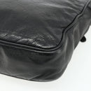 GUCCI GG Canvas Guccissima Shoulder Bag Leather Black Gold 201448 Auth BA12289-12