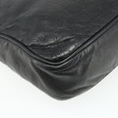 GUCCI GG Canvas Guccissima Shoulder Bag Leather Black Gold 201448 Auth BA12289-13