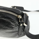 GUCCI GG Canvas Guccissima Shoulder Bag Leather Black Gold 201448 Auth BA12289-14