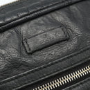 GUCCI GG Canvas Guccissima Shoulder Bag Leather Black Gold 201448 Auth BA12289-15