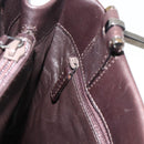 GUCCI Hand Bag Leather Dark Brown Silver 002 1024 Auth BA12290-20