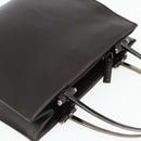 GUCCI Hand Bag Leather Dark Brown Silver 002 1024 Auth BA12290-6