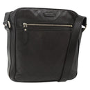 GUCCI Diamante Shoulder Bag Leather Dark Brown Silver 201448 Auth BA12291A-1