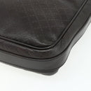 GUCCI Diamante Shoulder Bag Leather Dark Brown Silver 201448 Auth BA12291A-16