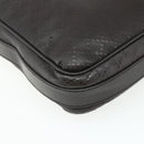 GUCCI Diamante Shoulder Bag Leather Dark Brown Silver 201448 Auth BA12291A-9