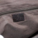 GUCCI Diamante Shoulder Bag Leather Dark Brown Silver 201448 Auth BA12291A-18