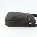 GUCCI Diamante Shoulder Bag Leather Dark Brown Silver 201448 Auth BA12291A-4