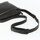 GUCCI Diamante Shoulder Bag Leather Dark Brown Silver 201448 Auth BA12291A-7