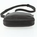 GUCCI Diamante Shoulder Bag Leather Dark Brown Silver 201448 Auth BA12291A-5