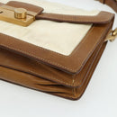 PRADA Shoulder Bag Nylon Ivory Gold Auth BA12301-10
