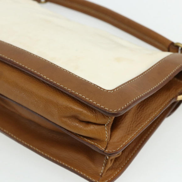 PRADA Shoulder Bag Nylon Ivory Gold Auth BA12301