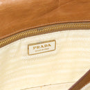 PRADA Shoulder Bag Nylon Ivory Gold Auth BA12301-16