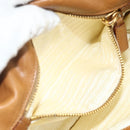 PRADA Shoulder Bag Nylon Ivory Gold Auth BA12301-21