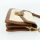 PRADA Shoulder Bag Nylon Ivory Gold Auth BA12301-5
