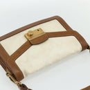 PRADA Shoulder Bag Nylon Ivory Gold Auth BA12301-6