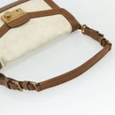 PRADA Shoulder Bag Nylon Ivory Gold Auth BA12301-7