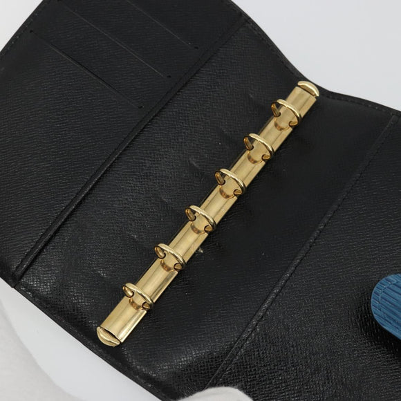 LOUIS VUITTON Epi Agenda PM Day Planner Cover Blue R20055 LV Auth BA12306