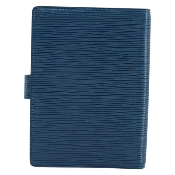 LOUIS VUITTON Epi Agenda PM Day Planner Cover Blue R20055 LV Auth BA12306