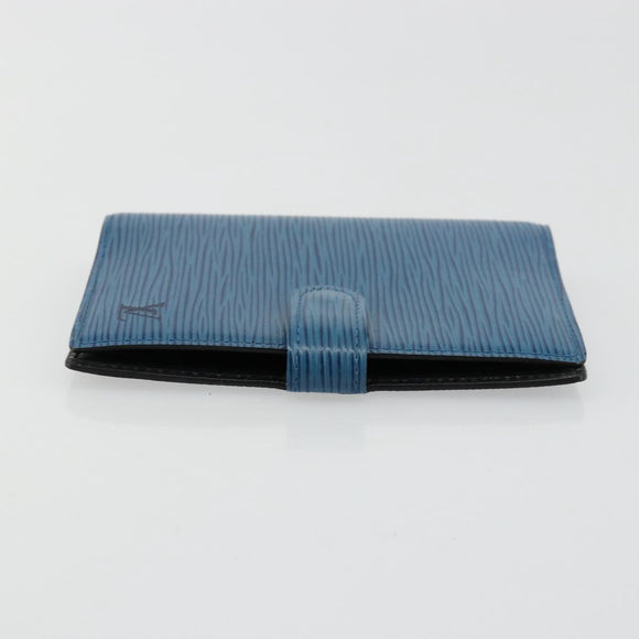 LOUIS VUITTON Epi Agenda PM Day Planner Cover Blue R20055 LV Auth BA12306