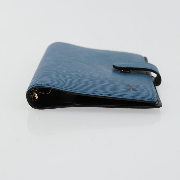 LOUIS VUITTON Epi Agenda PM Day Planner Cover Blue R20055 LV Auth BA12306