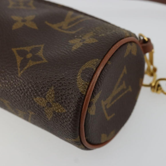 LOUIS VUITTON Monogram Papillon Pouch LV Auth BA12309