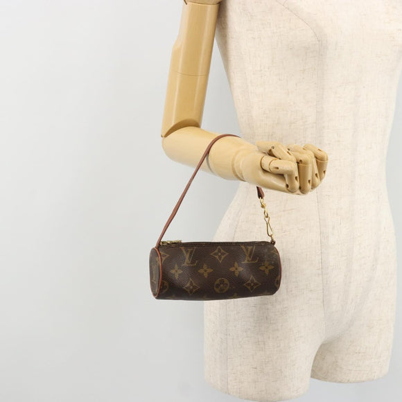 LOUIS VUITTON Monogram Papillon Pouch LV Auth BA12309