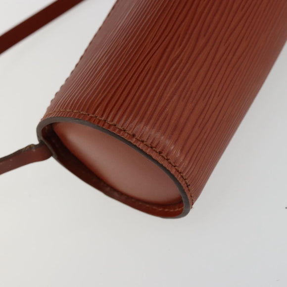 LOUIS VUITTON Epi Soufflot Pouch Accessory Pouch Brown LV Auth BA12310A