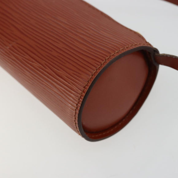 LOUIS VUITTON Epi Soufflot Pouch Accessory Pouch Brown LV Auth BA12310A