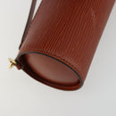LOUIS VUITTON Epi Soufflot Pouch Accessory Pouch Brown LV Auth BA12310A-17