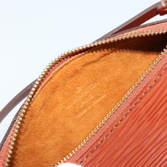 LOUIS VUITTON Epi Soufflot Pouch Accessory Pouch Brown LV Auth BA12310A