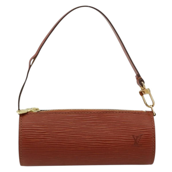 LOUIS VUITTON Epi Soufflot Pouch Accessory Pouch Brown LV Auth BA12310A