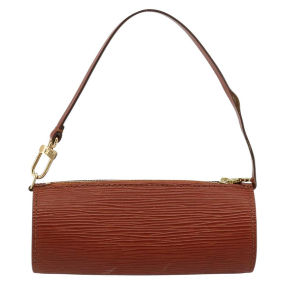LOUIS VUITTON Epi Soufflot Pouch Accessory Pouch Brown LV Auth BA12310A