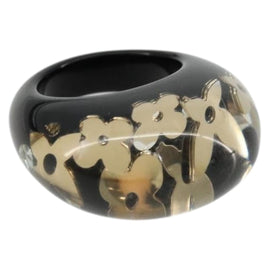 LOUIS VUITTON Berg Unclusion Ring Black Gold M65308 LV Auth BA12313