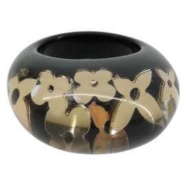 LOUIS VUITTON Berg Unclusion Ring Black Gold M65308 LV Auth BA12313 - 0
