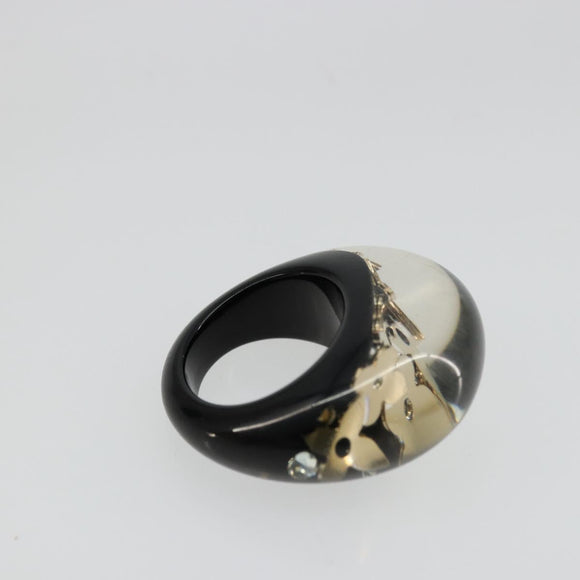 LOUIS VUITTON Berg Unclusion Ring Black Gold M65308 LV Auth BA12313