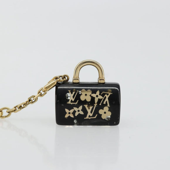 LOUIS VUITTON Speedy Porte Cles Unclusion Key Holder Black M65444 Auth BA12314