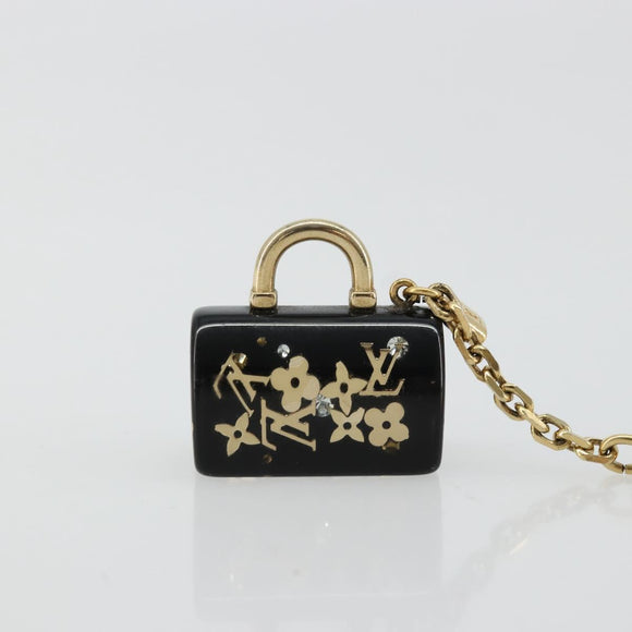 LOUIS VUITTON Speedy Porte Cles Unclusion Key Holder Black M65444 Auth BA12314