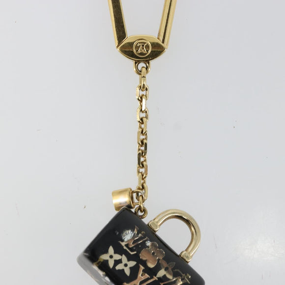 LOUIS VUITTON Speedy Porte Cles Unclusion Key Holder Black M65444 Auth BA12314